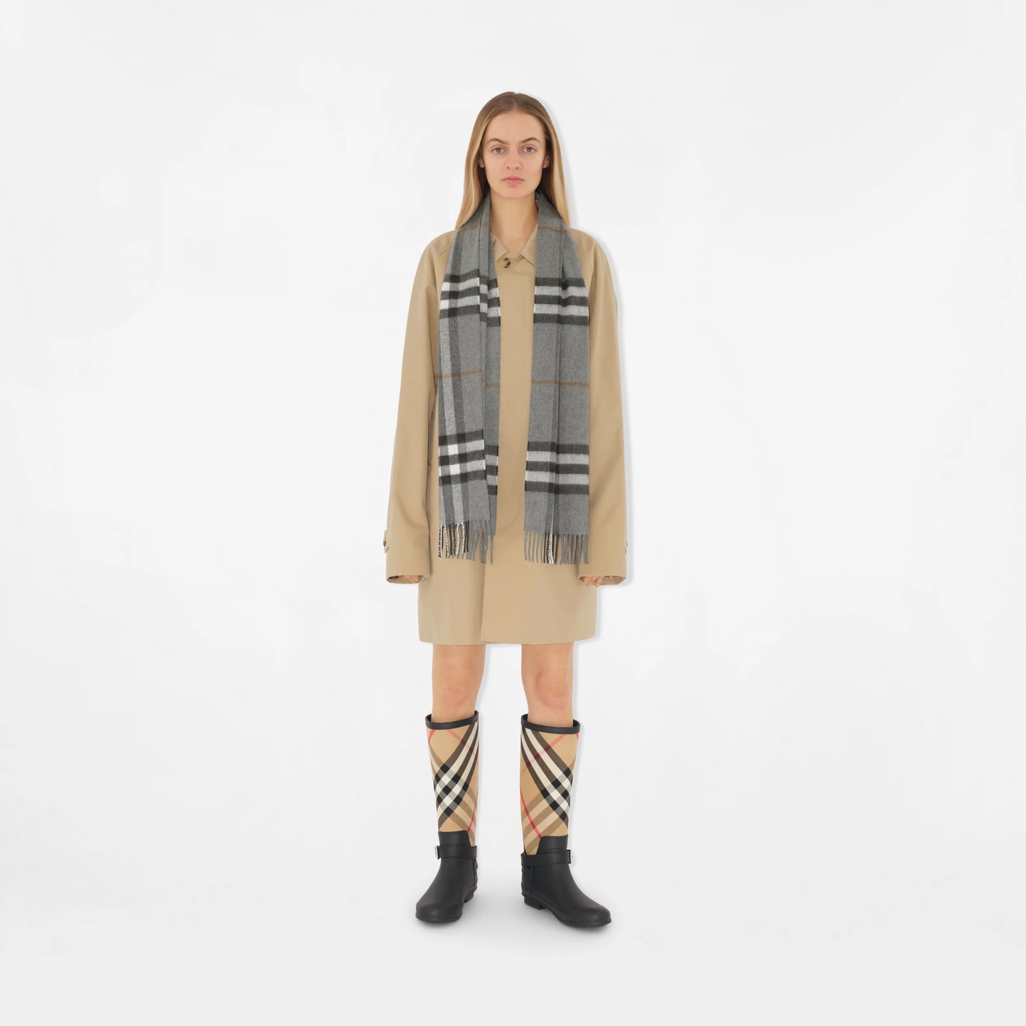 Check Cashmere Scarf by Burberry